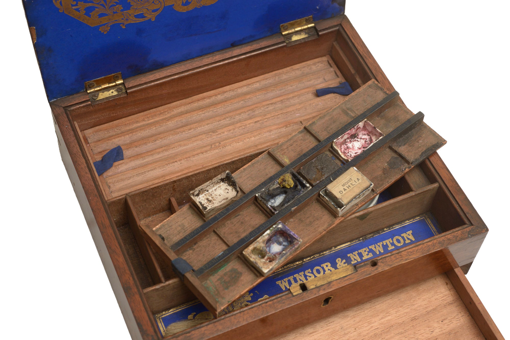 Antique Victorian 19th Century Winsor & Newton Artists Watercolour Paint Box (3362)