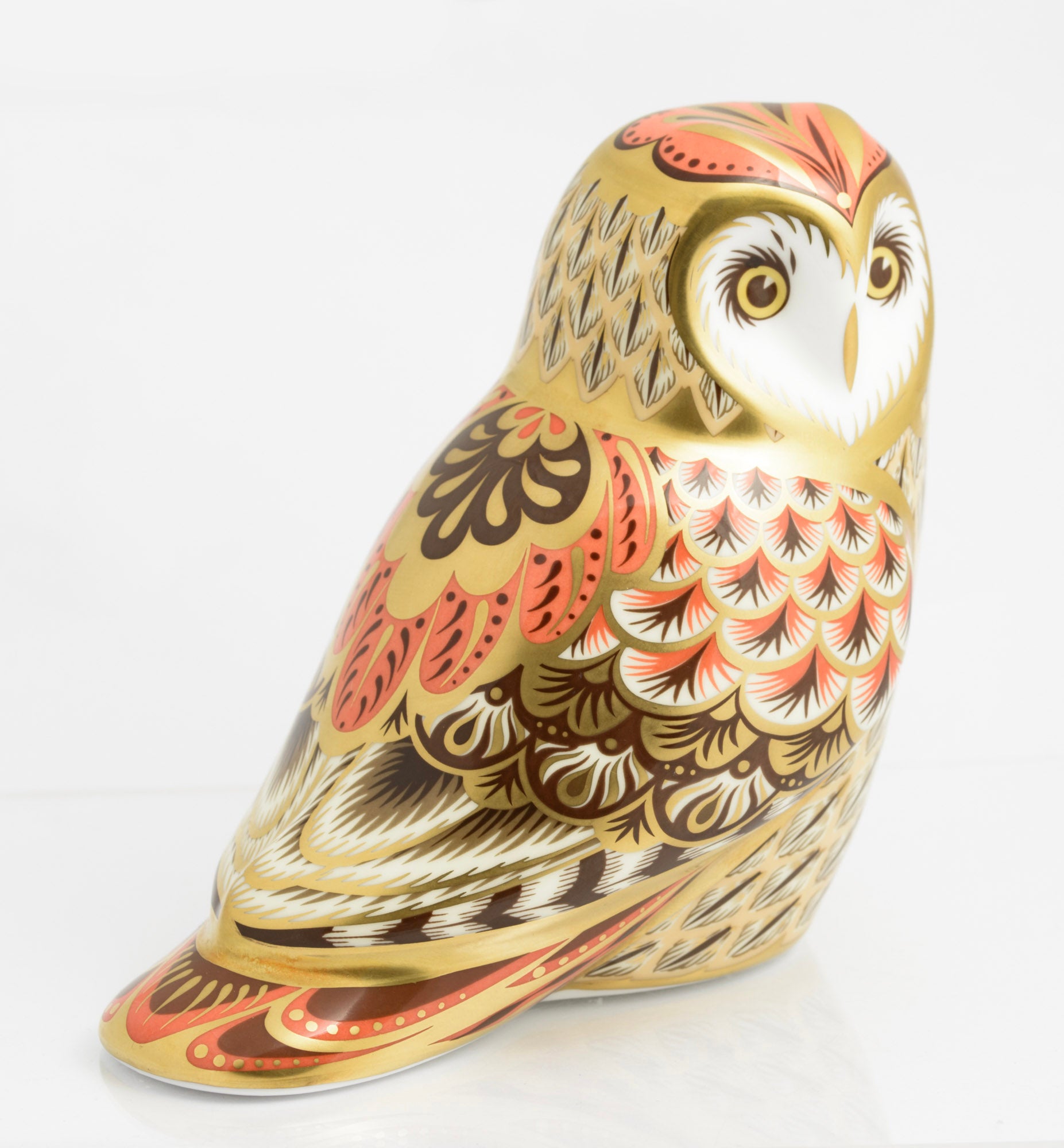 Royal Crown Derby Short Eared Owl Paperweight Gold Stopper Guild Exclusive(3364)