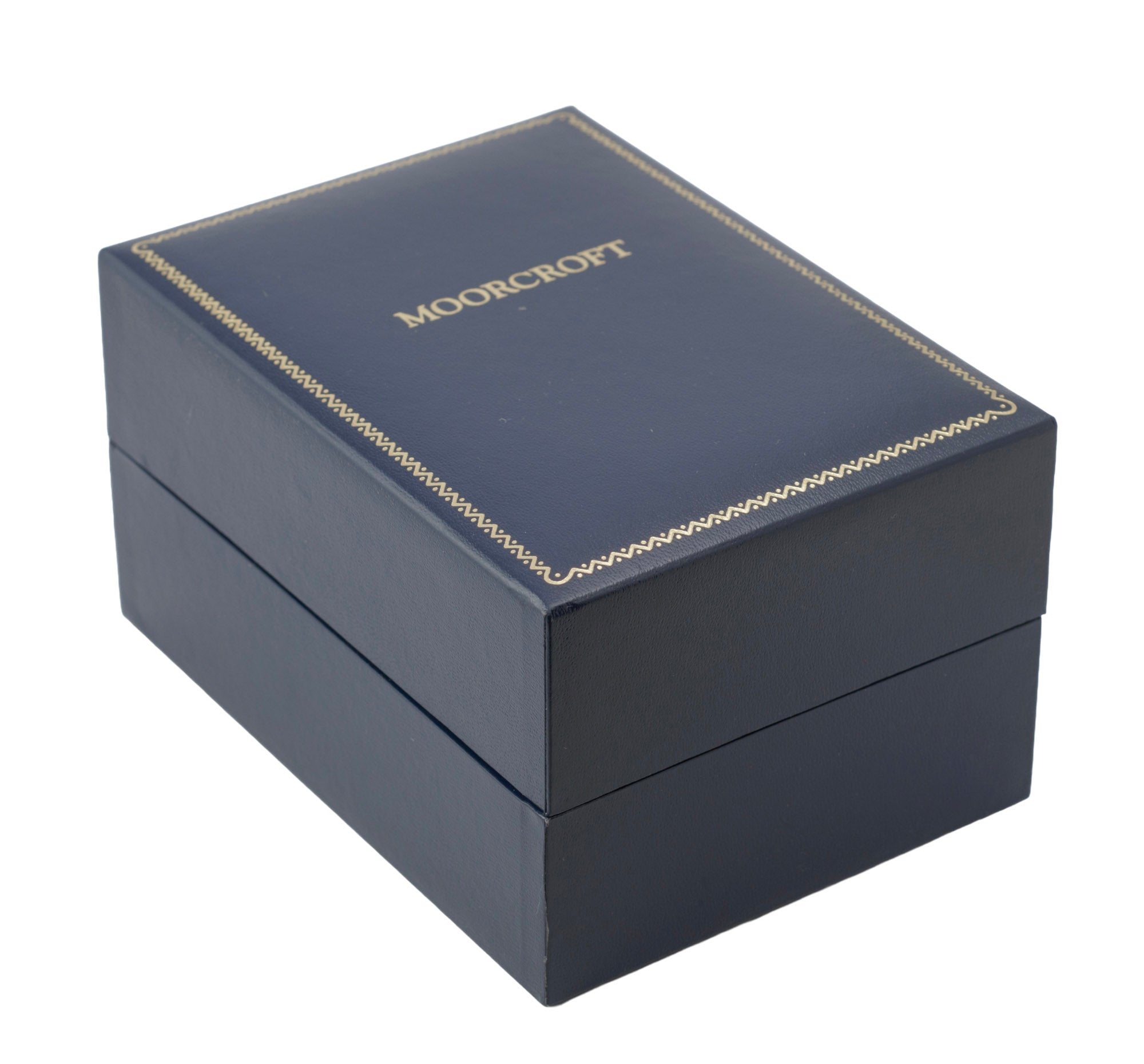 Moorcroft Enamels miniature vase in original blue presentation box with cream satin lining and information card, 2000