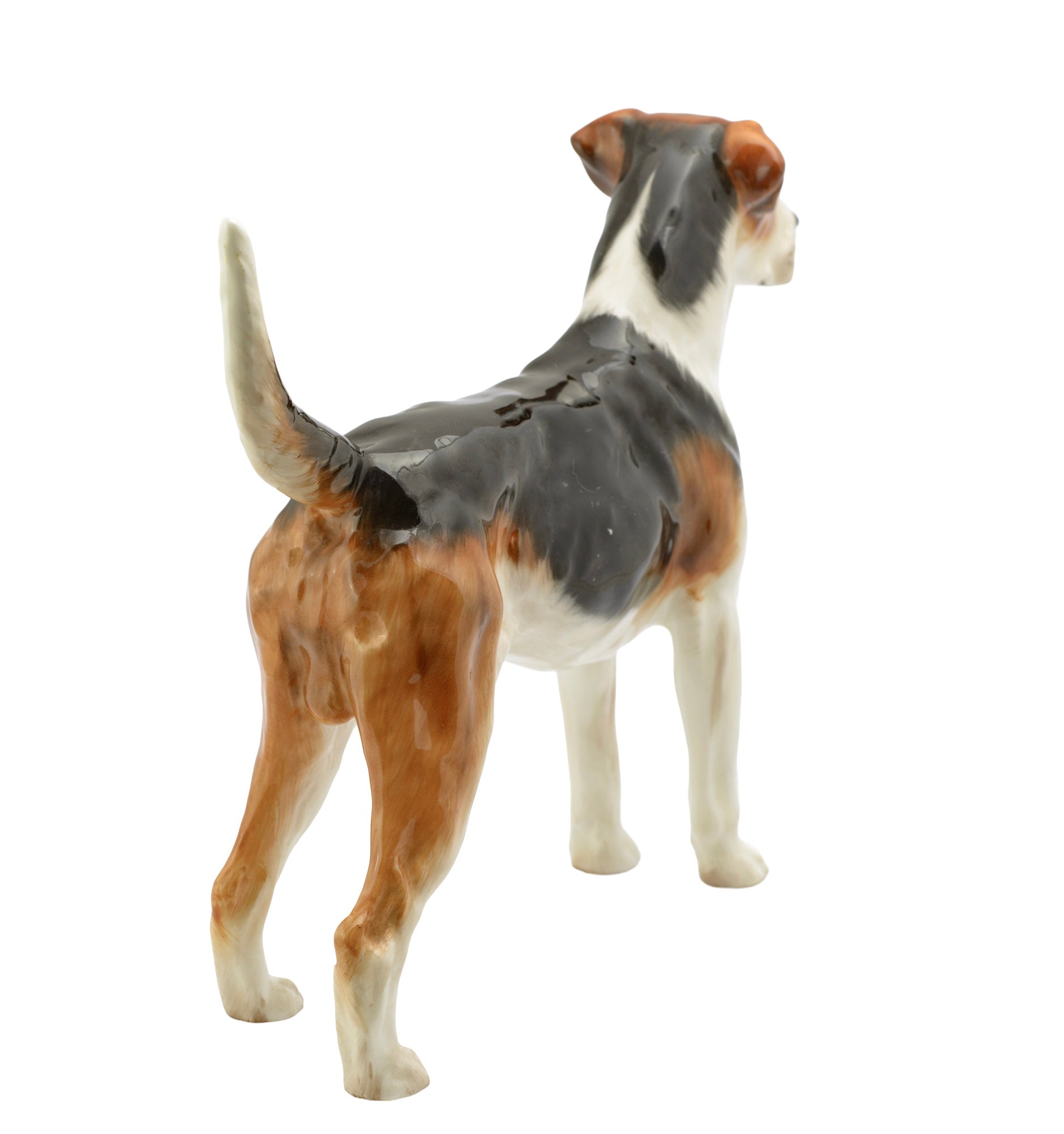 Royal Doulton English Foxhound HN1026 Ch. Tring Rattler figure - close up of underside showing Royal Doulton factory backstamp