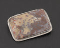 Victorian Antique Sterling Silver Brooch/Pin With Sagenite Agate Panel c.1880 (A1522)