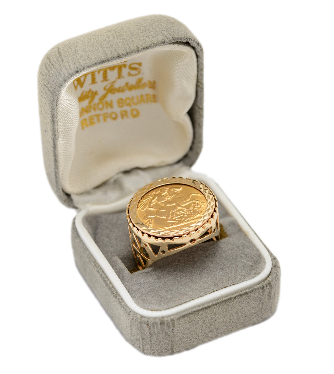 1982 Elizabeth II Half Sovereign Ring Size U 1/2 SOLD — Louis Meyer