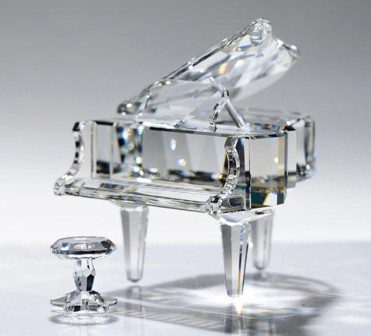 Vintage Swarovski Crystal Grand Piano & Stool 174506 Box & Certificate (A1838G)