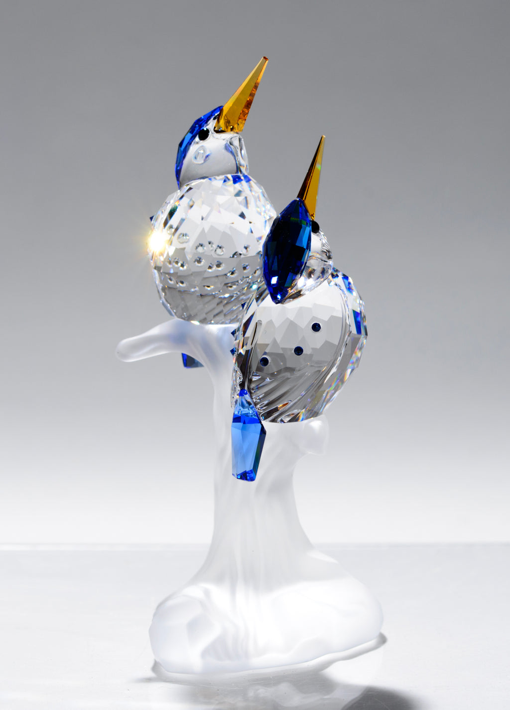 Quality Swarovski Crystal Glass Figure Of Malachite Kingfishers 623323 Boxed (A1858B)