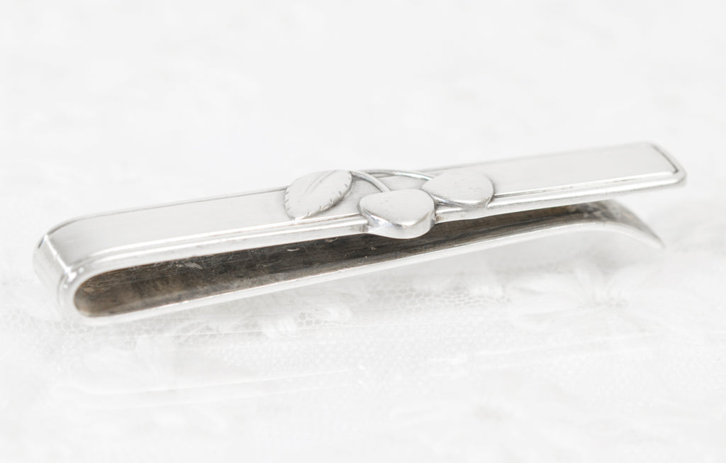 Vintage Georg Jensen Sterling Silver Tie Clip (Peter) Cherry Heering Design (A1939)