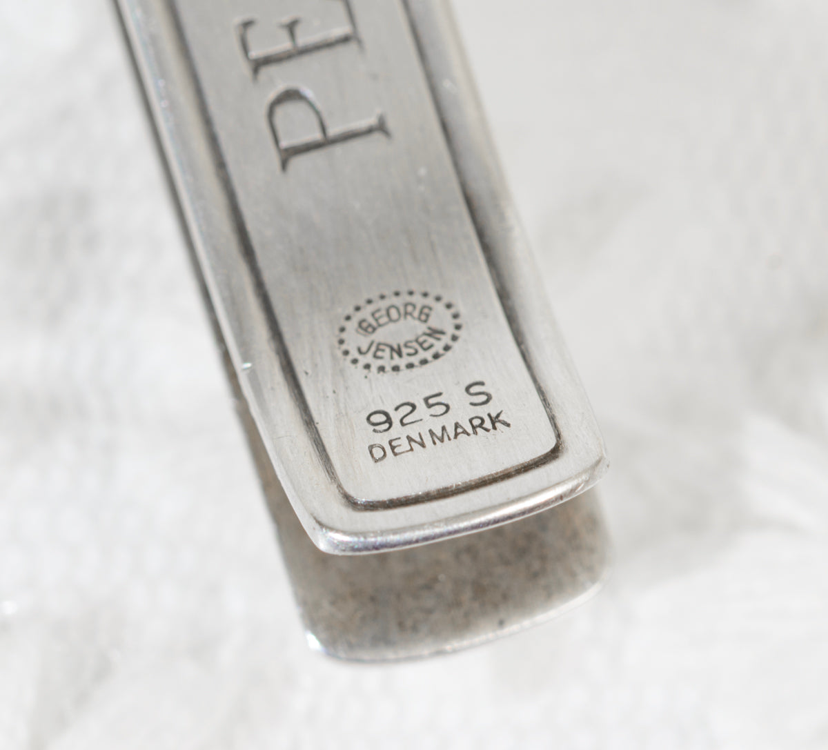 Vintage Georg Jensen Sterling Silver Tie Clip (Peter) Cherry Heering Design (A1939)