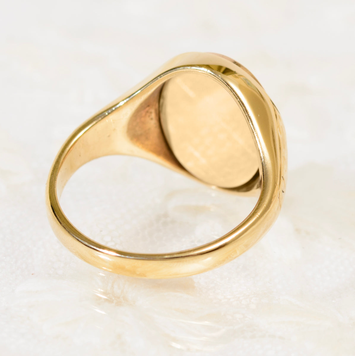 9ct Gold Craft Masonic Signet Ring Reversible Head Square & Compass Blue Enamel (A1940)