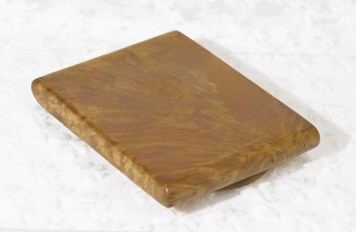Art Deco Burr Wood Erotic Art Cigar Case With Decorative Panels c.1920 (A1965