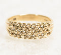 Vintage 9ct Yellow Gold Keeper Ring Unisex Design UK Size P1/2 (7.75) (A1970)