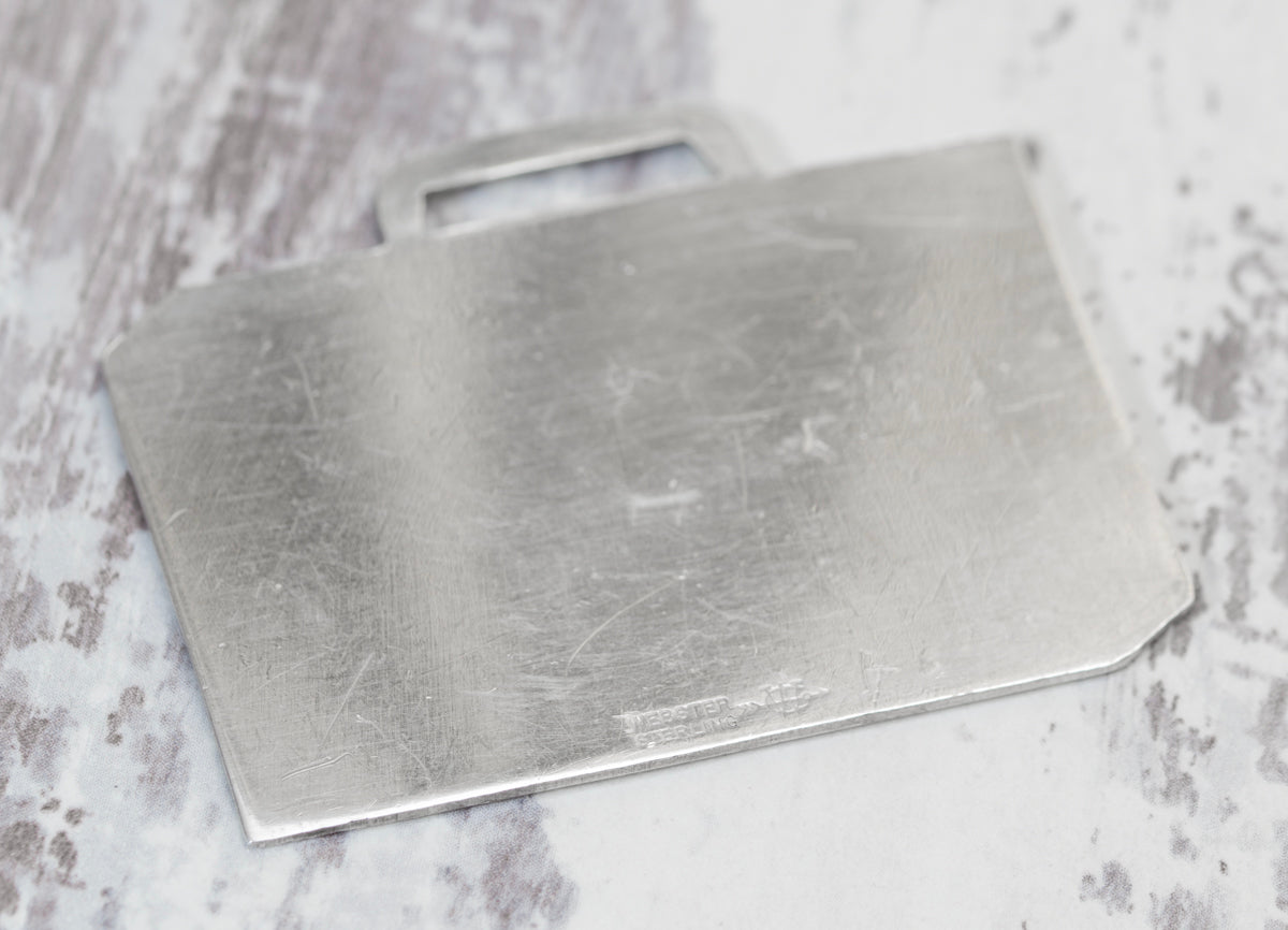 Vintage Sterling Silver Luggage Tab/Label by Webster (A2045)