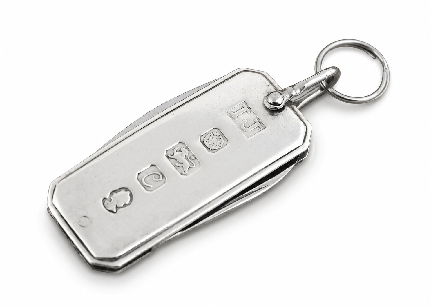 Vintage Novelty Sterling Silver Ingot Pendant / Pen Knife & Bottle Opener (B2196)