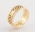 Vintage 9ct Gold Celtic Design Wedding Band/Ring Sheffield Hallmark UK Size S (B2200)