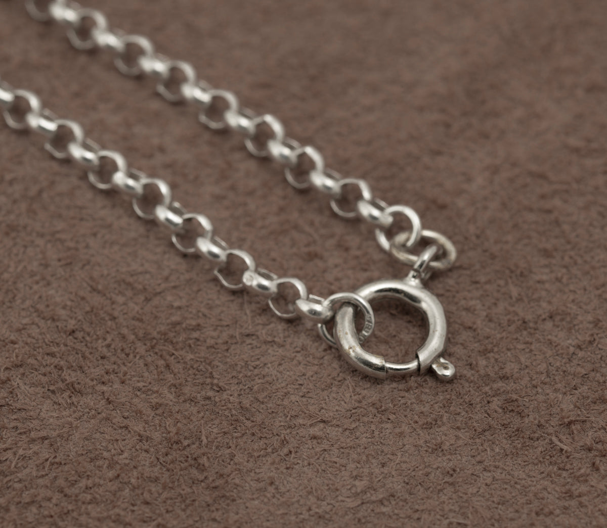 Vintage Sterling Silver Feature Hallmark Ingot Pendant & Belcher Chain Necklace (B2207)