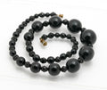 Antique Victorian Black Mourning Jewellery Necklace Bakelite & French Jet (B2221)