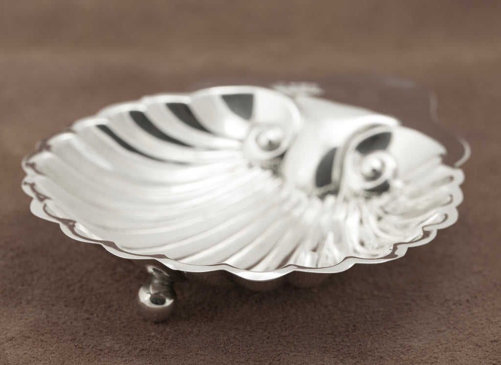 Antique James Deakin Sterling Silver Shell Dish For Sweets/Butter Etc(B2247)