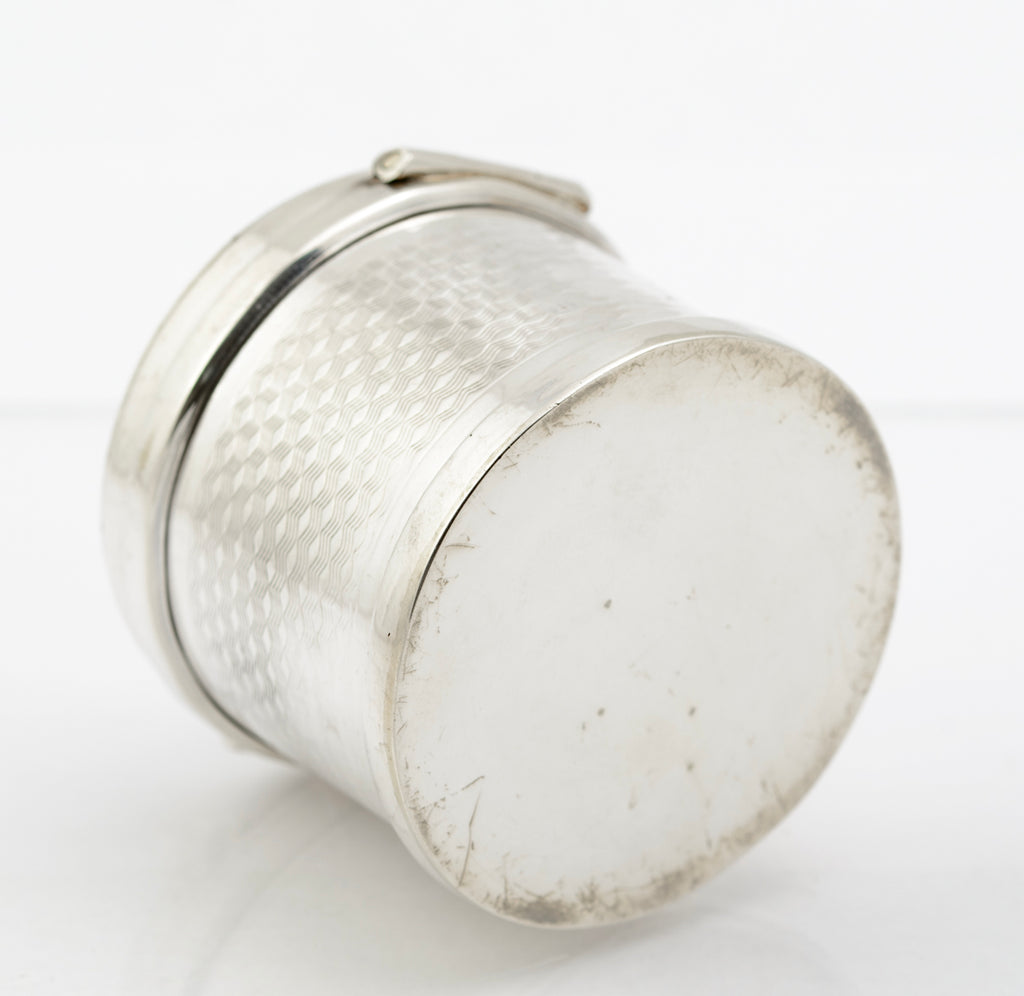 Antique Sterling Silver Jar With Hand Painted Pre-Raphaelite Portrait On Copper (B2253)