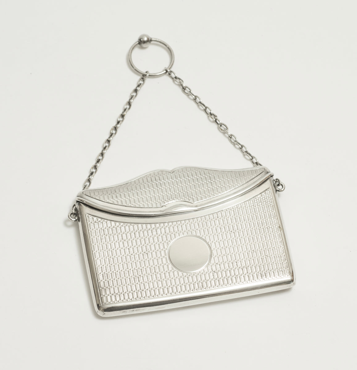 Antique Edwardian Sterling Silver Ladies Card Case Original Fitted Case (B2267)