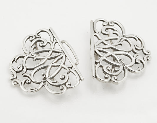 Vintage Heavy Gauge Sterling Silver Hallmarked Nurses Buckle Solid 925(B2275)