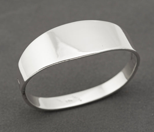 Vintage Mexican 925 Sterling Silver Heavy Chunky Bangle Bracelet Plain Band(B2298)