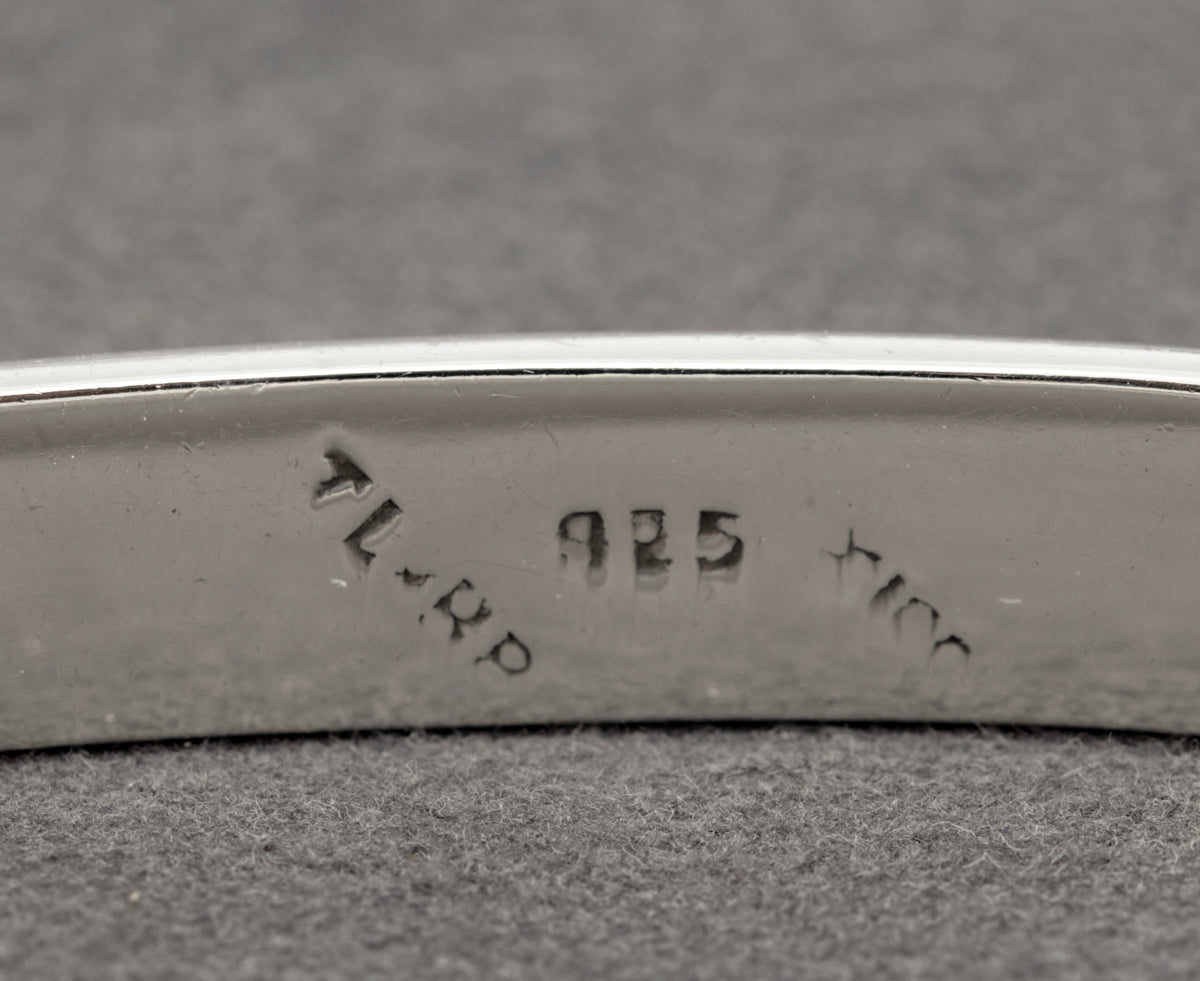 Vintage Mexican 925 Sterling Silver Heavy Chunky Bangle Bracelet Plain Band(B2298)