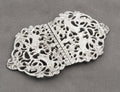 Vintage Sterling Silver Nurses Buckle With Liver Bird Design Hallmarked 1977 (B2328)
