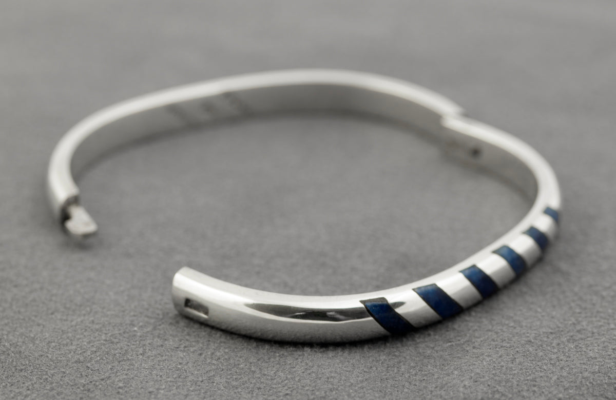 Vintage Mexican Sterling Silver 925 Bangle Bracelet With