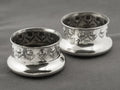 Pair Antique Art Nouveau Hallmarked Sterling Silver Jars/Pots John Rose