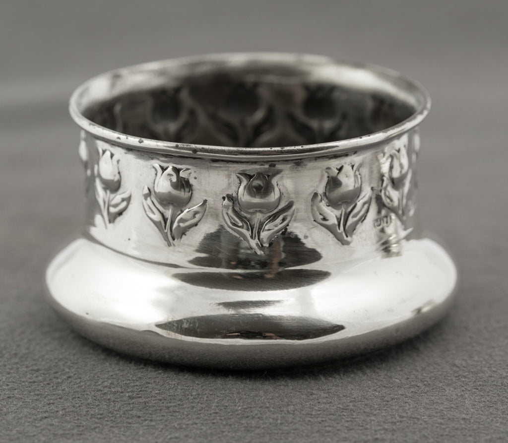 Pair Antique Art Nouveau Hallmarked Sterling Silver Jars/Pots John Rose