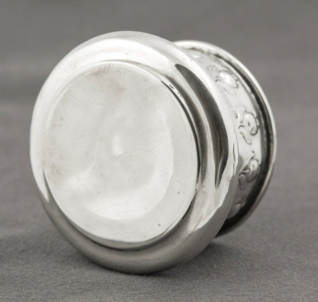 Pair Antique Art Nouveau Hallmarked Sterling Silver Jars/Pots John Rose