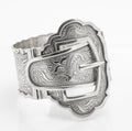 Vintage Dutch .833 Silver Fabulous Buckle Bangle/Bracelet Amsterdam Marks (B2453)