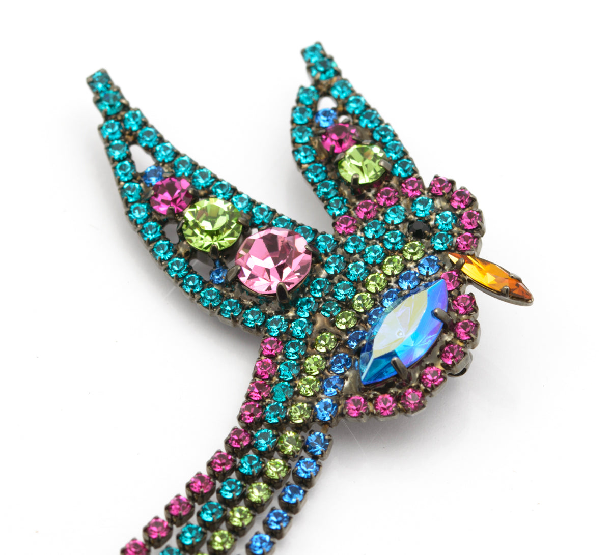 Butler & Wilson Articulated Hummingbird Statement Brooch Pin - Boxed(B2456)