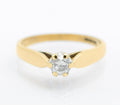 Vintage 9ct Gold Hallmarked Natural Diamond Solitaire Ring 0.25 Carats UK Size J1/2 (B2486)