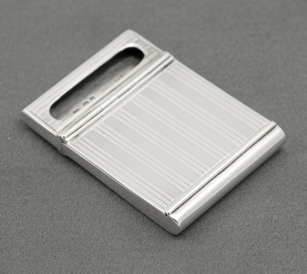 Antique Sterling Silver Rare Folding Vesta Case Philip Morris Hallmarked 1919 (B2514)