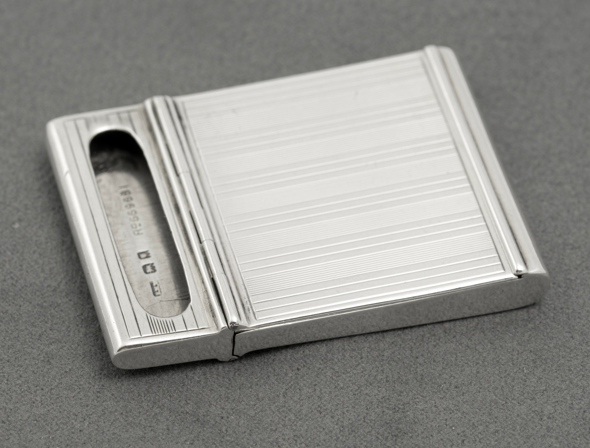 Antique Sterling Silver Rare Folding Vesta Case Philip Morris Hallmarked 1919 (B2514)