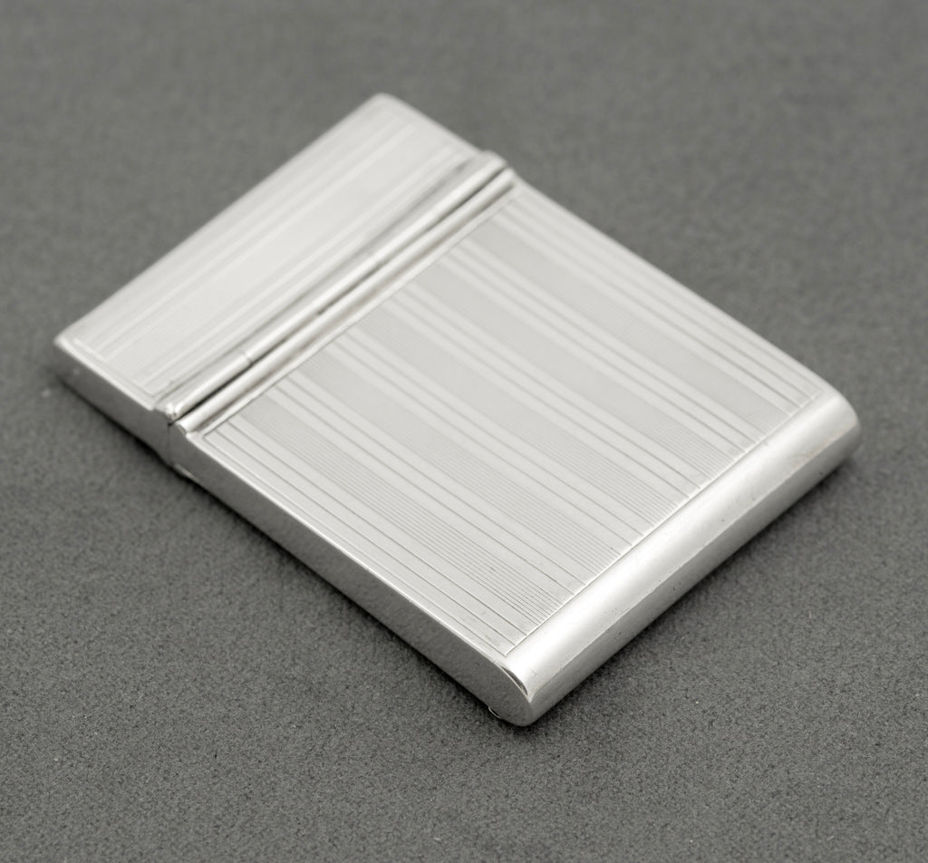 Antique Sterling Silver Rare Folding Vesta Case Philip Morris Hallmarked 1919 (B2514)