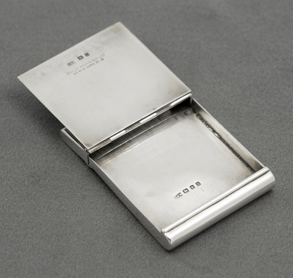 Antique Sterling Silver Rare Folding Vesta Case Philip Morris Hallmarked 1919 (B2514)