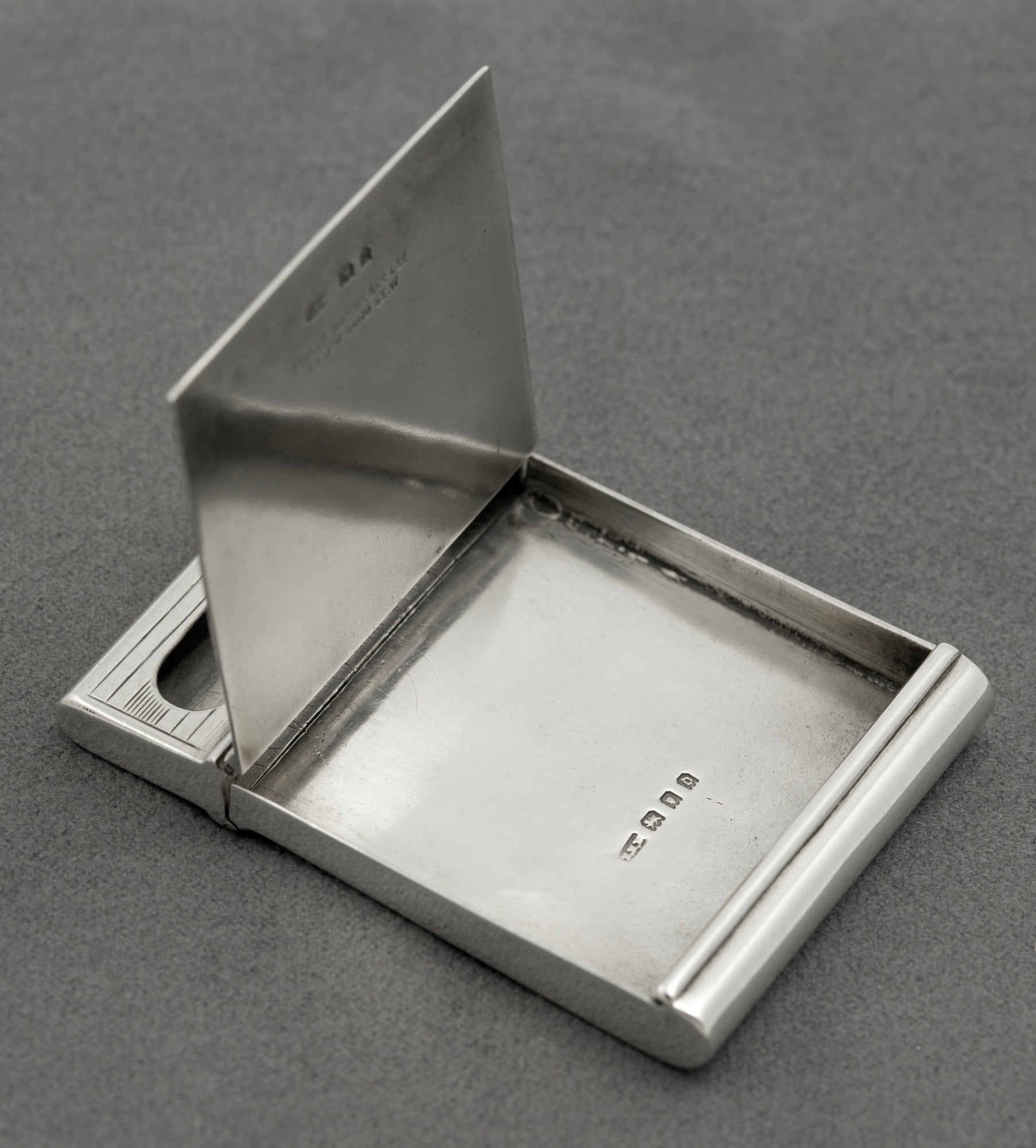 Antique Sterling Silver Rare Folding Vesta Case Philip Morris Hallmarked 1919 (B2514)