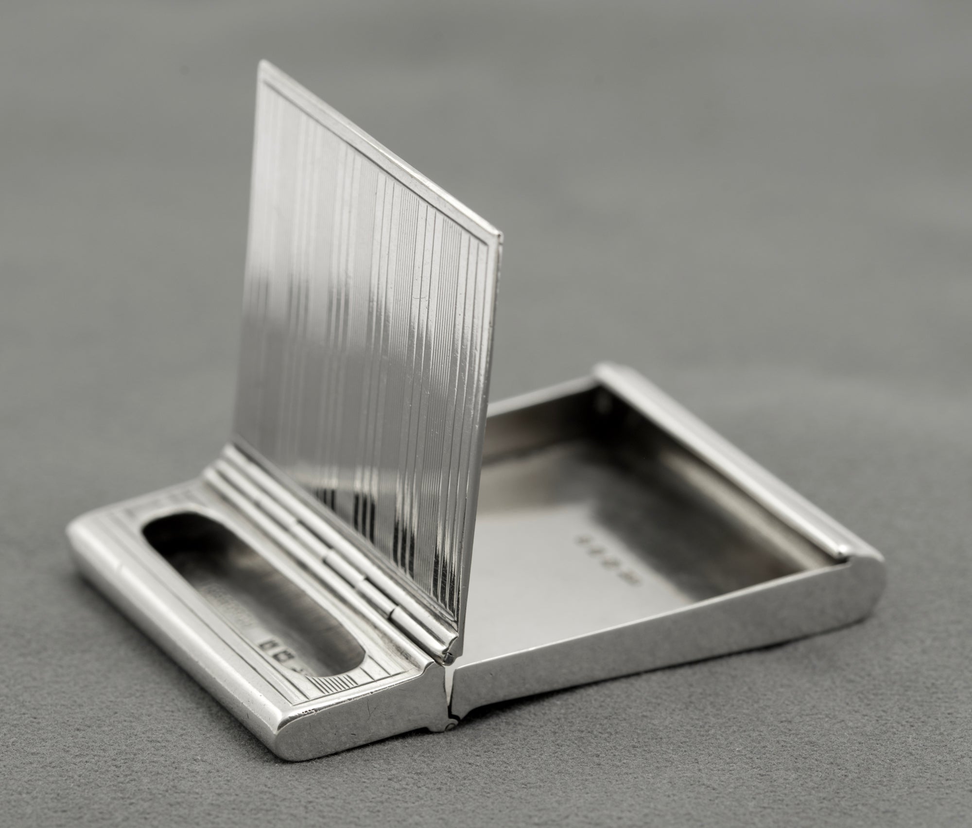 Antique Sterling Silver Rare Folding Vesta Case Philip Morris Hallmarked 1919 (B2514)