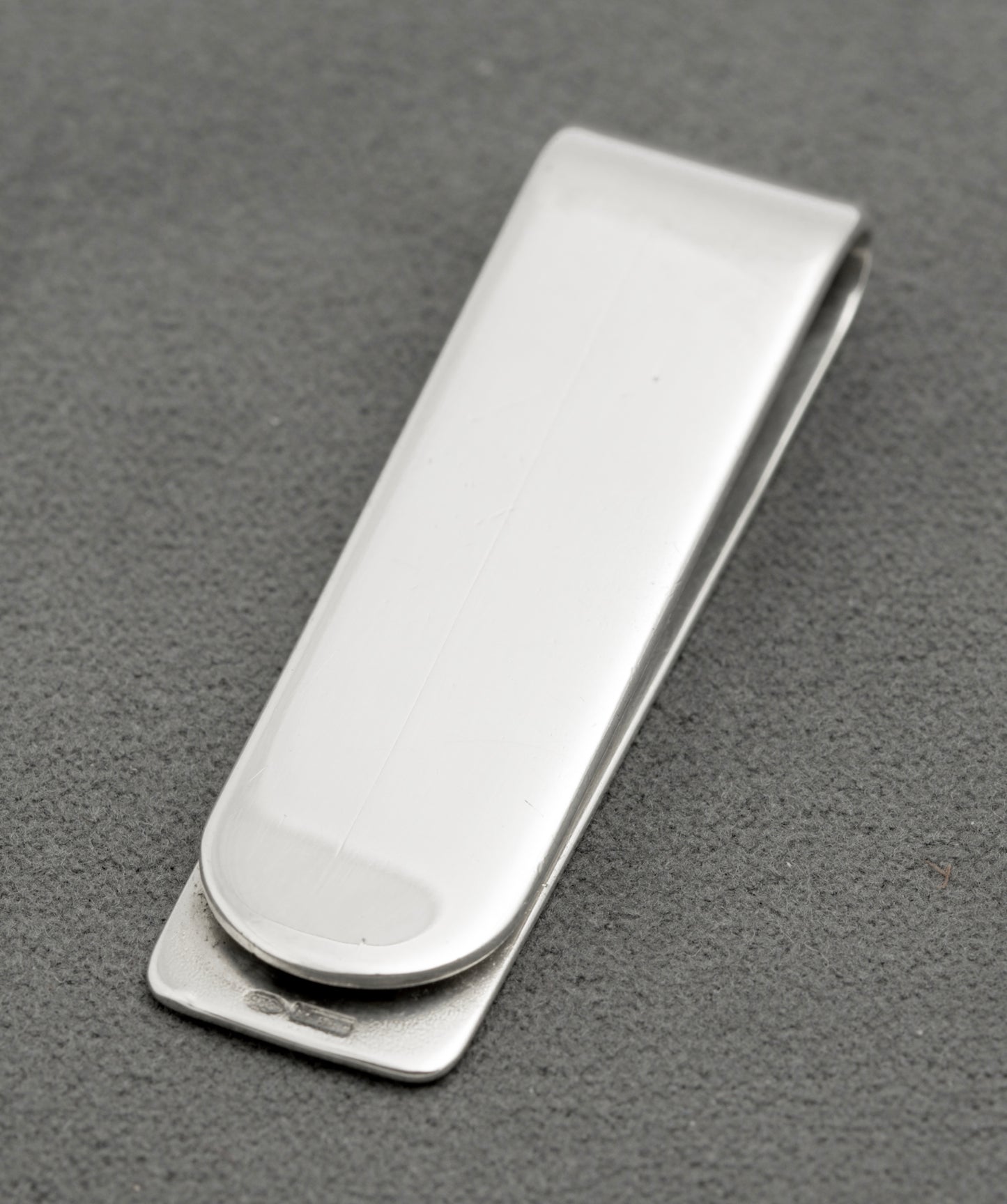 Vintage Italian Solid Sterling Silver Money Clip 925 Mark (B2528)