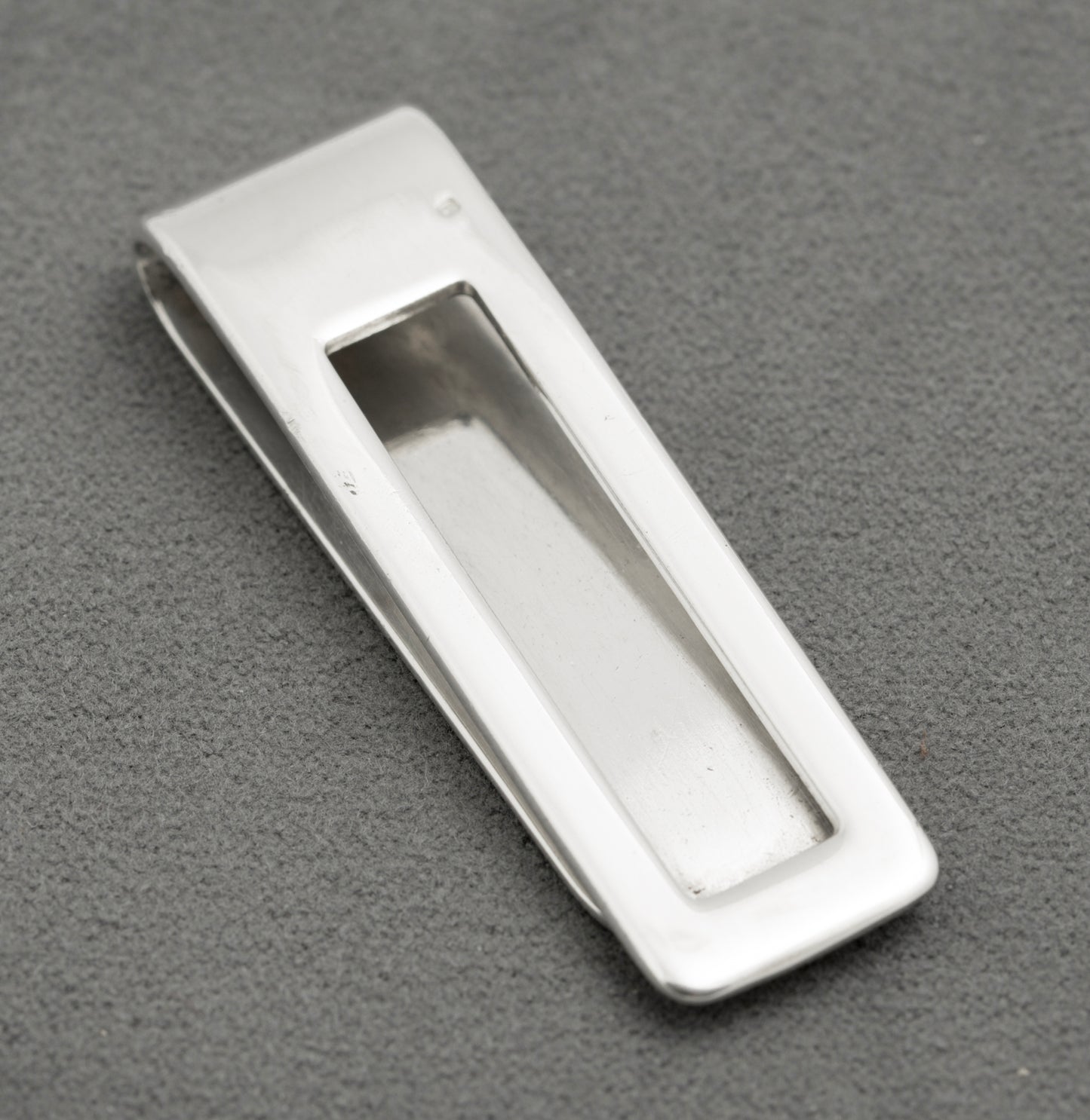 Vintage Italian Solid Sterling Silver Money Clip 925 Mark (B2528)