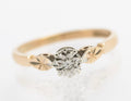 Vintage 9ct Gold Ring Natural Diamond & Illusion Mount Hallmarked 1981 UK Size L (B2533)