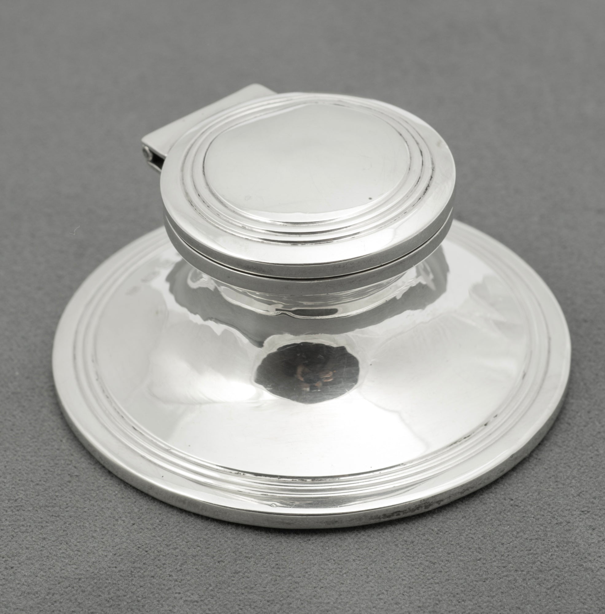 Antique Sterling Silver Capstan Inkwell Hallmarked 1912 Henry Matthews (B2549)