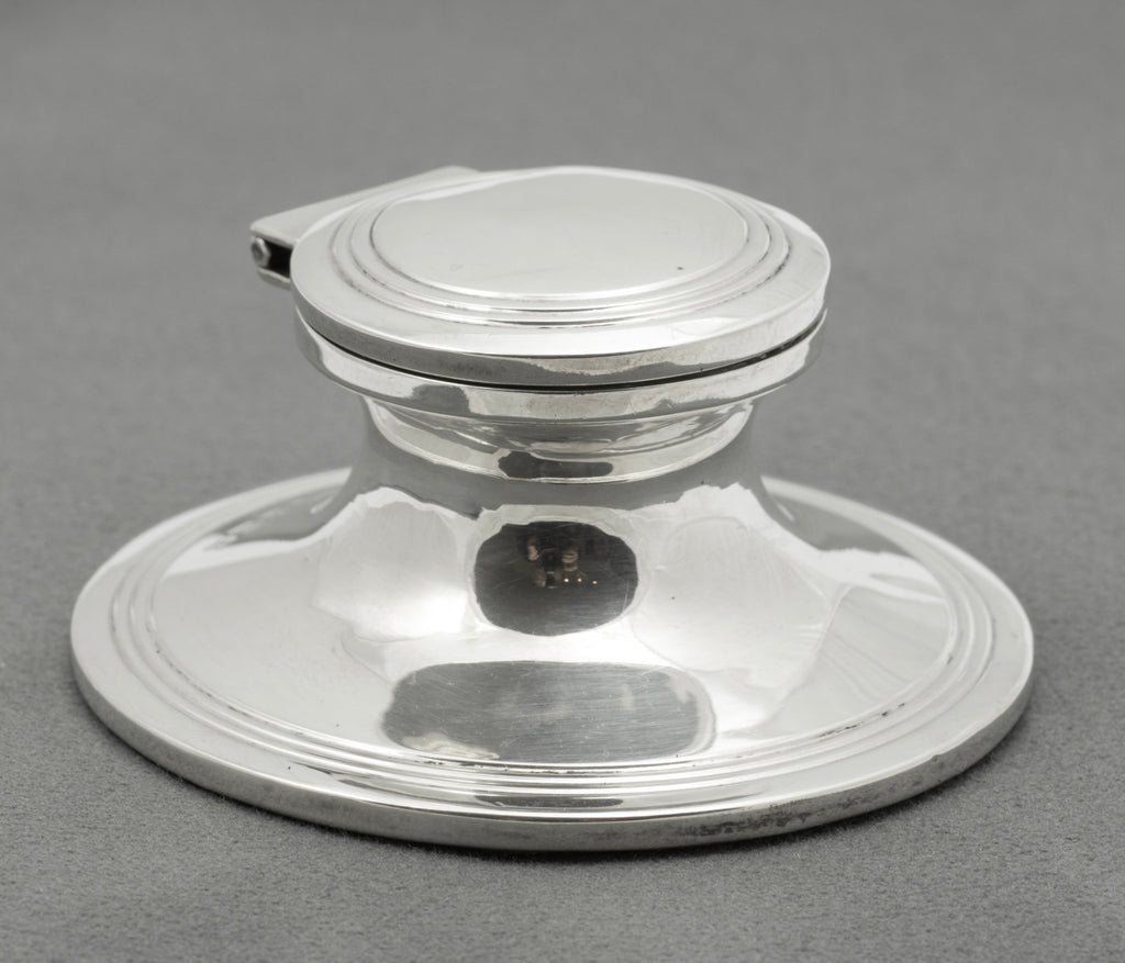 Antique Sterling Silver Capstan Inkwell Hallmarked 1912 Henry Matthews (B2549)