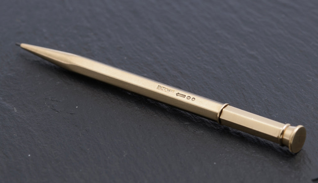 Antique Sampson Mordan Art Deco 9ct Gold Mechanical Propelling Pencil (B2589)