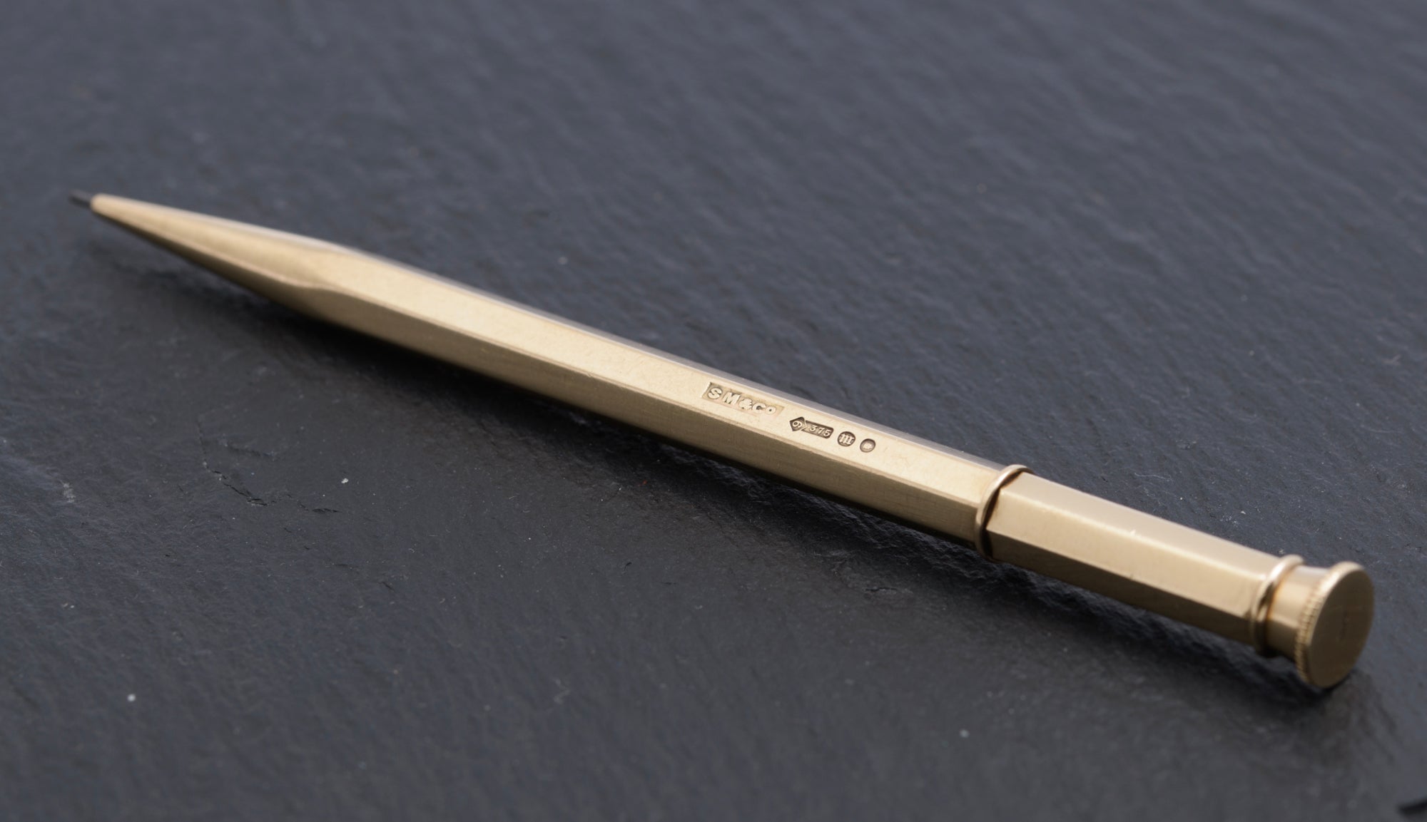 Antique Sampson Mordan Art Deco 9ct Gold Mechanical Propelling Pencil (B2589)