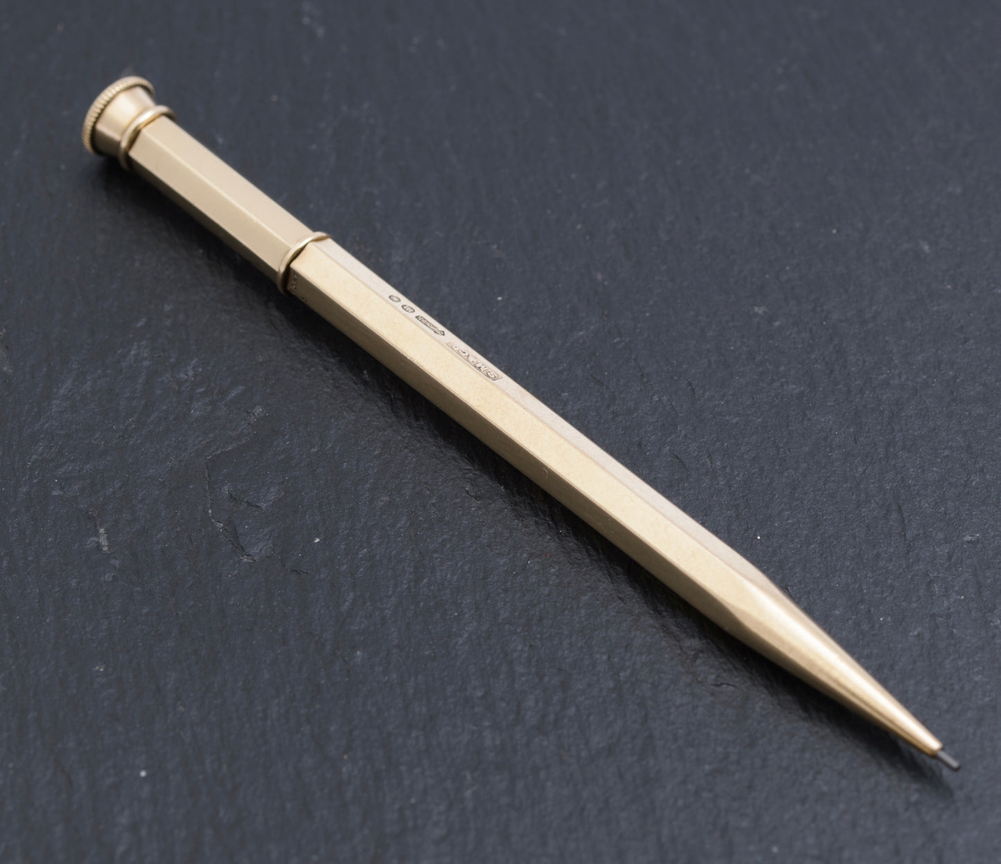 Antique Sampson Mordan Art Deco 9ct Gold Mechanical Propelling Pencil (B2589)
