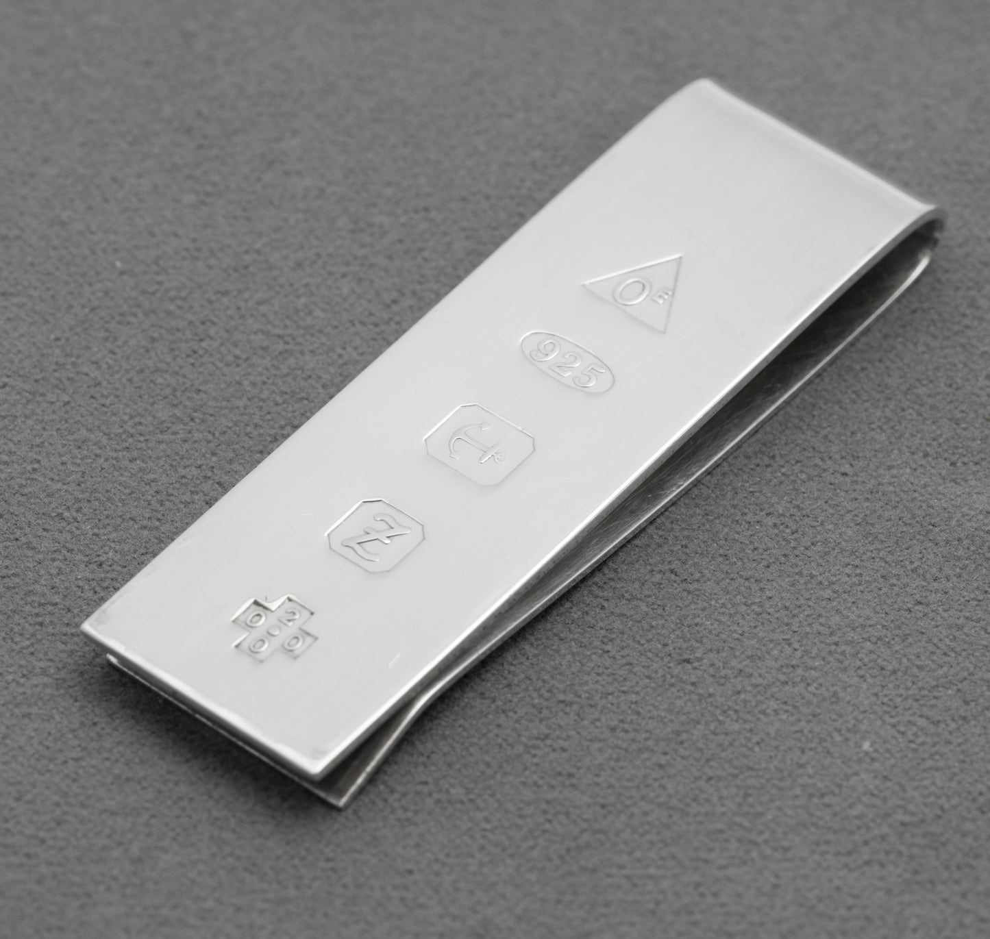 Vintage Sterling Silver Millennium Money Clip With Feature Hallmarks  (B2596)