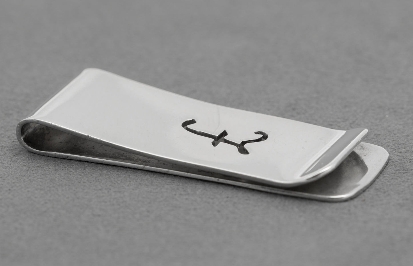 Vintage Sterling Silver Money Clip With £ Sign Design Hallmarked 1984 (B2597)