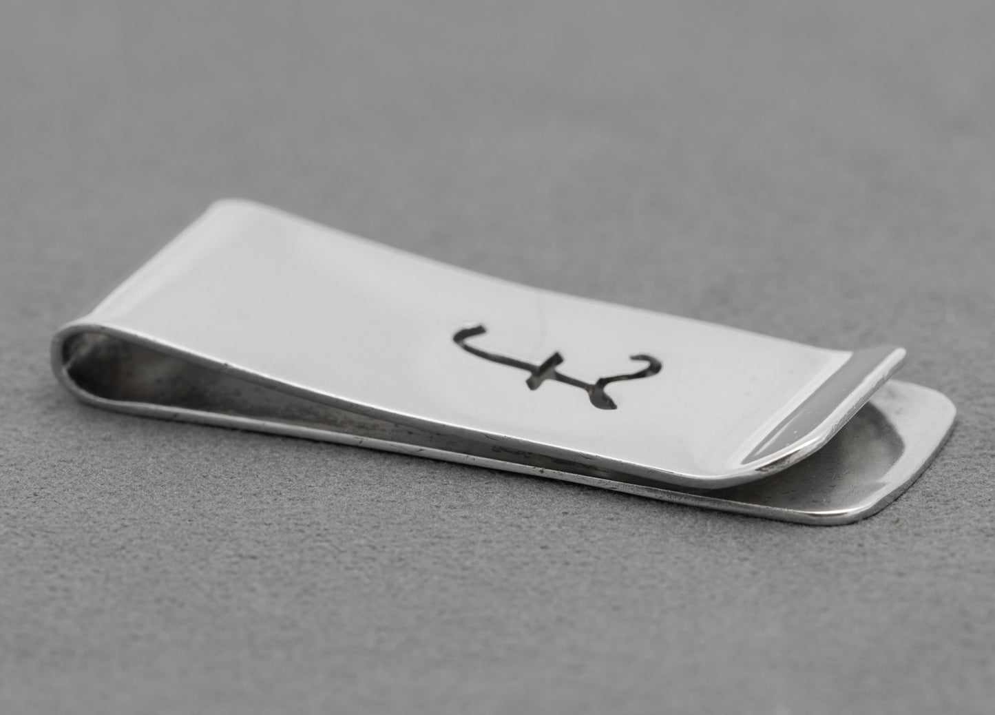 Vintage Sterling Silver Money Clip With £ Sign Design Hallmarked 1984 (B2597)