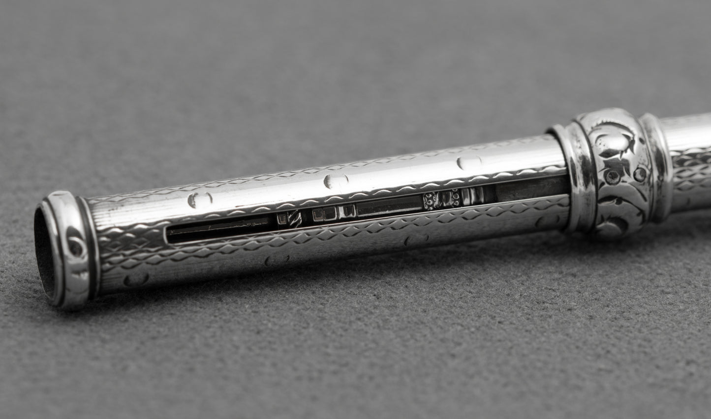 Antique Sterling Silver Richard Mosley Mechanical Propelling Pencil c.1840 (B2599)